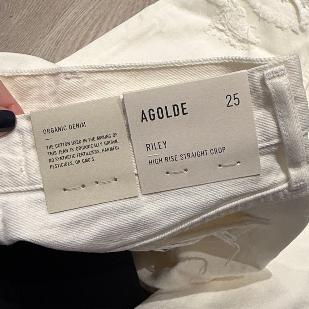 NWT AGOLDE Riley High Rise Crop Straight Jeans - Picture 5 of 6